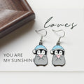 Enamel Penguin and Ladybug Drop Earrings 4 Color Styles view 7