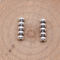 Stacked Ball Column Spacer Bead in Antique Silver Metal view 2