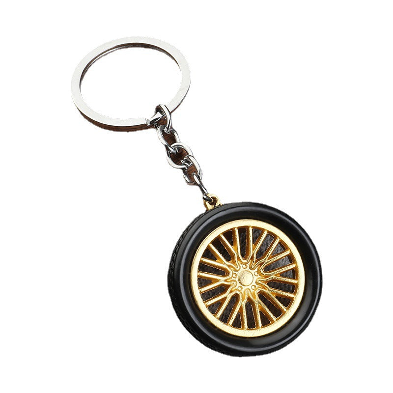 Cute Tire Keychain Zinc Alloy Car Bag Charm Accessory