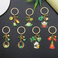 Seven Panda Rice Dumpling Bamboo and Koi Keychains view 2