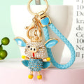 Crowned Winged Pig Keychains with Braided and Bare Wrist Loops view 7