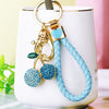 Sky-Blue-Braided Blue Crystal-Cherries
