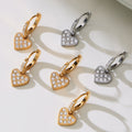 Heart Zircon Ball Chain Necklace Bracelet Earring Set view 4
