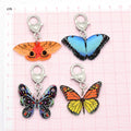 Printed Acrylic Butterfly Bag Charms Heart Clasp 8 Styles view 4