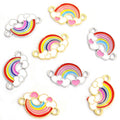 Rainbow Cloud Enamel Metal Jewelry Charms, 4 Designs view 5