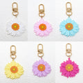 Gold Tone Colorful Daisy Clip Keychains in Six Colors view 5