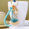 Sky-Blue-Braided Blue-Pearl-Bag