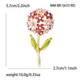 Round Flower Cluster Stem Brooch in Three Enamel Palettes view 8