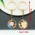 Round Panda Enamel Keychains in 10 Illustrated Scenes view 10