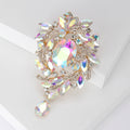 Ornate Crystal Drop Brooch for Jackets Scarves and Coats view 4