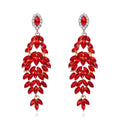 Red Horse Tassel Crystal Two Designs Metal Dangle Earrings view 1