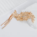 Flower Tassel Crystal Two Designs Metal Brooch Pin view 4