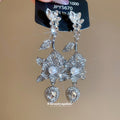 Floral Crystal Drop Earrings In Two Colorways Jewelry Design view 4
