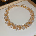 Gold Pearl Leaf Vine Necklaces and Earrings Six Styles view 8