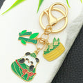 Panda Rice Dumpling and Bamboo Enamel Keychains, 2 Styles view 4