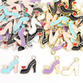 High Heel and Red Heart Charms in Five Colors and Two Metal Tones view 4
