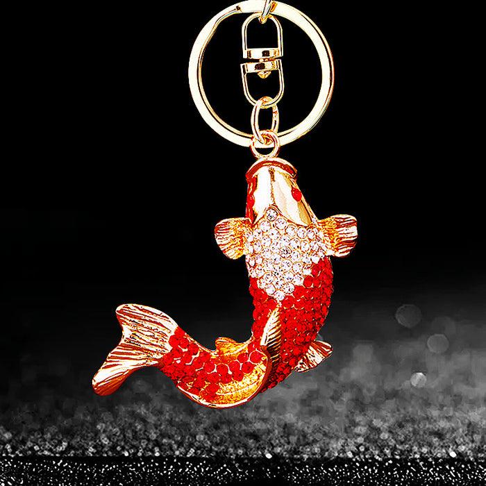 Crystal Koi Fish Keychains in Three Colors plus Assorted Option