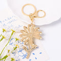 Rhinestone Daisy Flower Keychain Gold Clasp Four Colors view 4