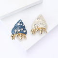 Crystal Hermit Crab Brooch In 2 Color Variants For Jackets and Scarves view 2