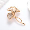Rose Gold Leaf Metal Brooch Pin for Jackets and Lapels view 5