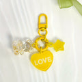Resin Bear Charm Keychain With Heart And Star Charms view 9