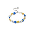 Beaded Daisy Flower Necklace Bracelet Ring Crystal Pieces view 5