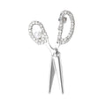Polished Rhinestone Scissors Brooch in Two Finishes view 5
