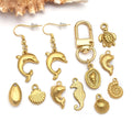 Gold-Tone Mermaid and Turtle Shell Charms with 15 Listed Options view 4