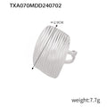 Wavy Texture Square Statement Rings And Stud Earrings Set view 6