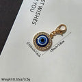 Blue Evil Eye Rhinestone Keychain Gold Lobster Clasp view 4