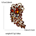 Large Crystal Paisley Brooch Decorative Lapel Pin For Jackets And Scarves view 11