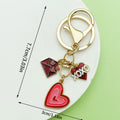 Flower Charm Keychains Featuring Red Balloon Across 43 Pictured Variations view 3