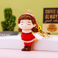 Jeweled Christmas Couple Keychain Pair with Duplicate Pair Only Option view 4