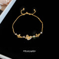 Crystal Heart Openwork Flower Drawstring Bracelets 4 Styles view 4