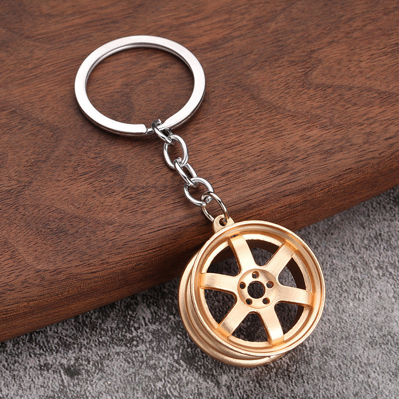 Turbo Gear Shift Wheel Brake Disc Shock Caliper Metal Keychain