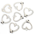 Crystal-Accented Gold Silver Heart Alloy Craft Pendants in 2 Styles view 6