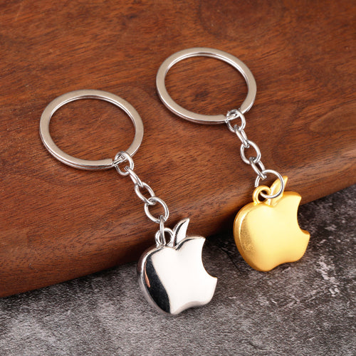 Apple Shaped Zinc Alloy Metal Keychain Business Gift Accessory