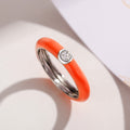 Color Coated Crystal Band Rings in Seven Colors with Polished Finish view 11
