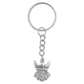 Antique Silver Winged Angel Charm Keychain Split Ring view 5