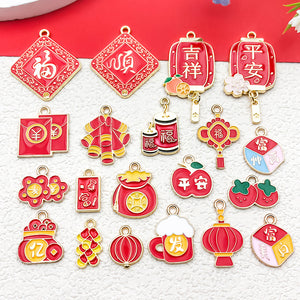 Chinese New Year Enamel Charms, 23 Single and Assorted Pack Options