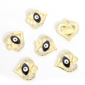 Enamel Evil Eye Heart Jewelry Components For DIY Earrings And Bracelets Charms view 8