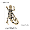 Enamel Spotted Lizard Brooch Silver Gold Two Tone Styles view 7