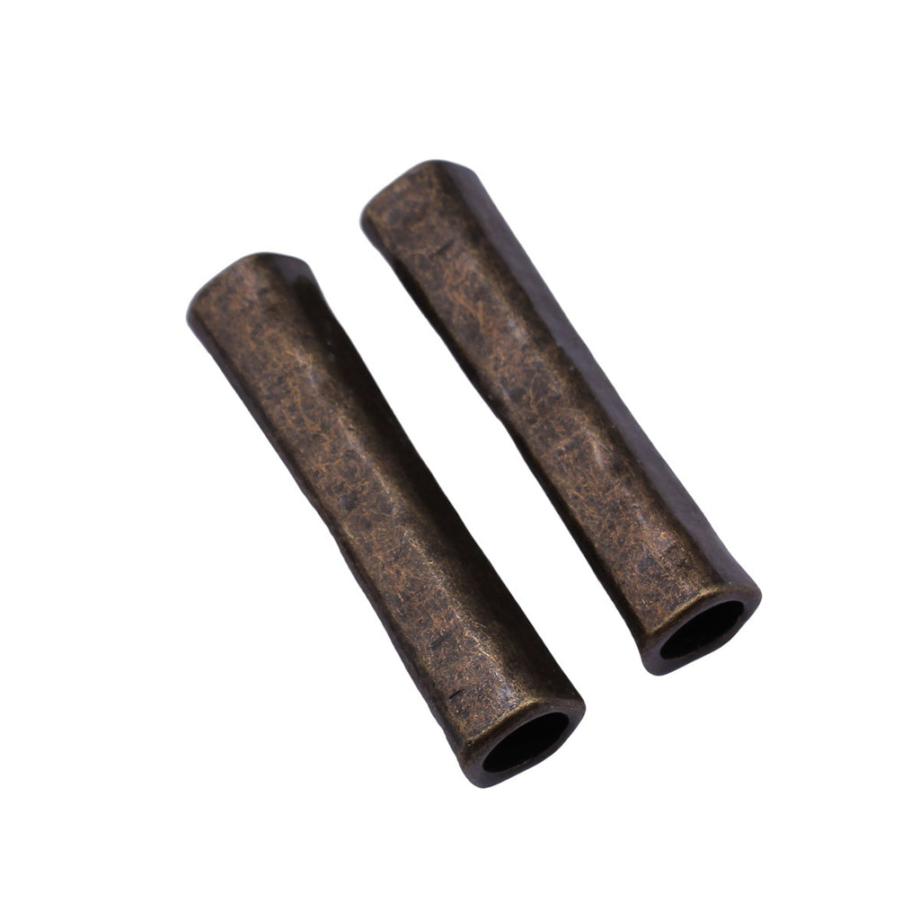 58x14x13mm 20.3g Antique Bronze Zinc Alloy Tube Spacer Dreadlock Beads for Hair Jewelry Making