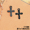 Vintage Dark Cross Wing Sword Alloy Charm Pendant