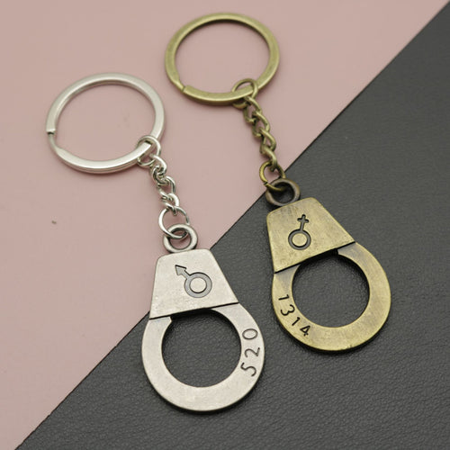 Minimalist Handcuffs Alloy Keychain Charm for Bags and Keys