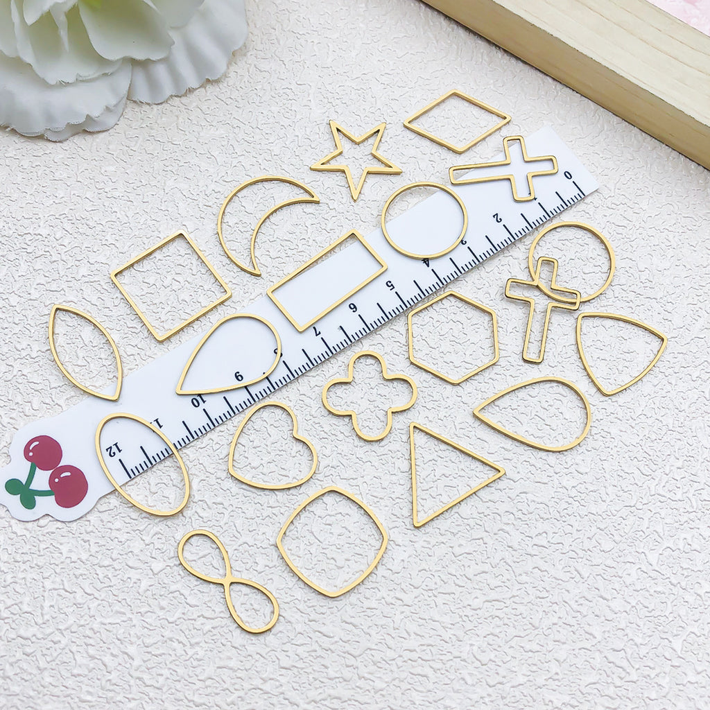 Gold Plated Stainless Steel Hollow Five Point Star Infinity Connector Charm for DIY Jewelry