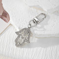 Rhinestone Hamsa Hand Evil Eye Alloy Keychains 4 Styles view 2