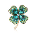 Four Leaf Clover Brooch in Four Crystal Color Variations view 5