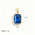 Gold Tone Chain Necklaces With Twelve Rectangular Birthstone Pendants view 9