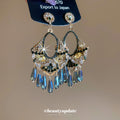 Antique Gold Tone Crystal Chandelier Drop Earrings view 1